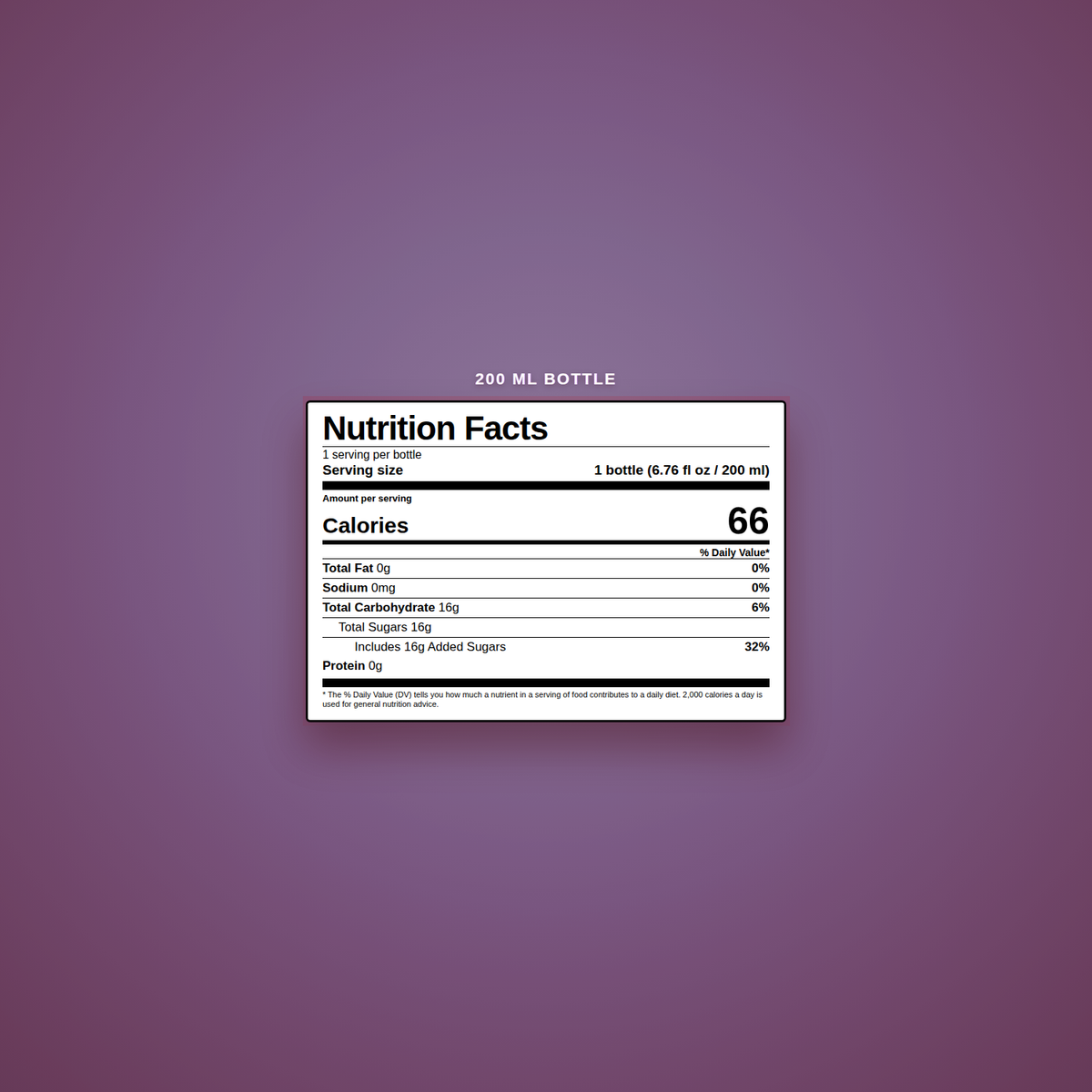 Thomas Henry Ginger Ale Nutrition Facts